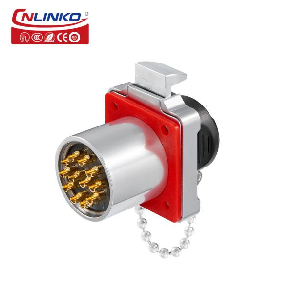 Cnlinko Metal Circular M24 Connector 12 Pin IP68 Waterproof Panel Mount Cable Wire Connector