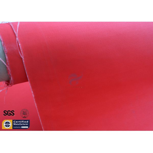 Fiberglass Fire Blanket 480GSM 0.43MM Red Acrylic Coated Fiberglass Cloth