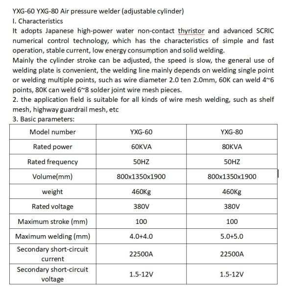 Máquina de solda de pelotão pneumática de capacidade nominal de 60-150 KVA para processamento de produtos de ferro