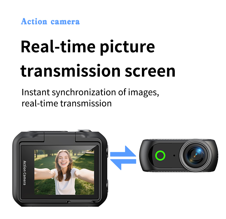Wireless WiFi APP Fast Video Photo Transfer Magnetic Lanyard Stand Portable Action Cam Wholesale Supply