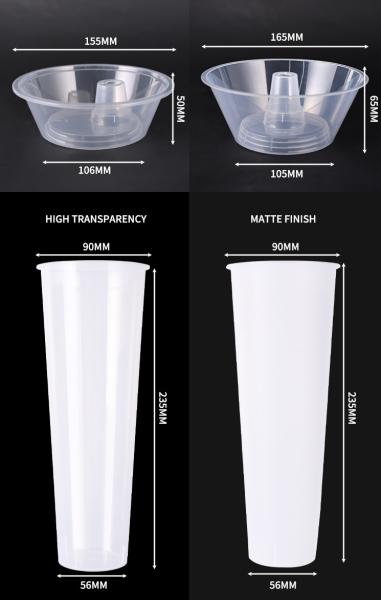 Custom Design Plastic Cups With Logo Disposable Plastic Cups For Snack 2 In 1