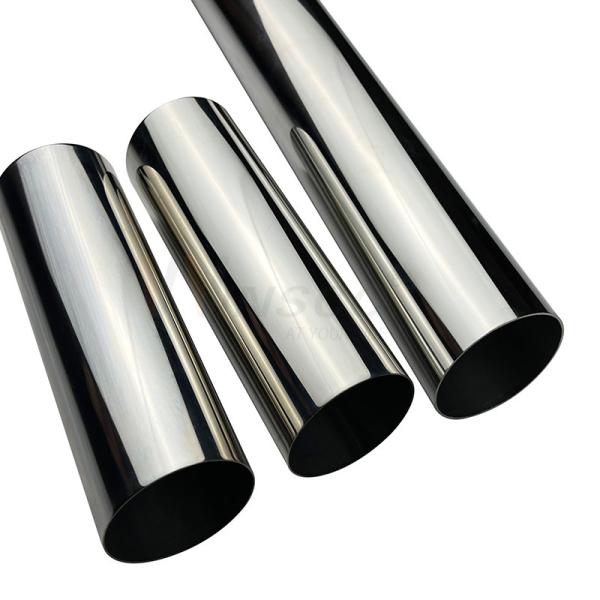 63.5mm 2 1/2' SS 201 304 316 Tubos redondos de aço inoxidável Superfície de cetim 1,2 mm-3,5 mm Espessura Espelho de tubos soldados inoxidáveis