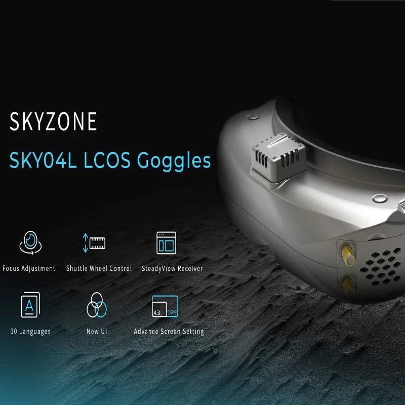 SKYZONE SKY04L V2 LCOS 1280*960 5.8G 48CH Steadyview Receiver DVR Build In Headtracker FOV39 2-6S FPV Glasses For RC Drones