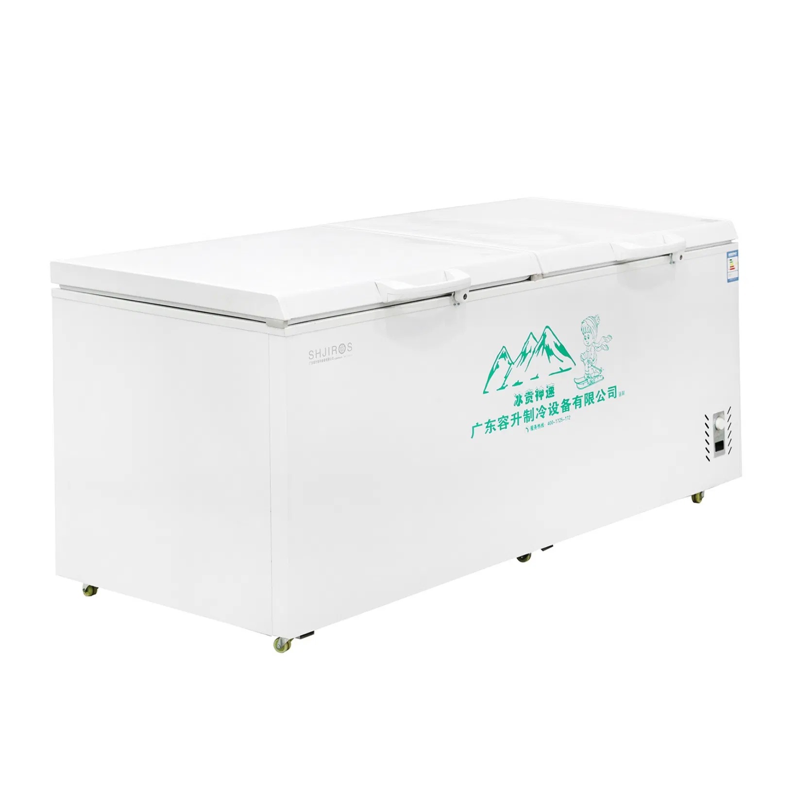 Noise Cancelling Deep Freezer Refrigerator 1400L Chest Fridge Freezer Efficient