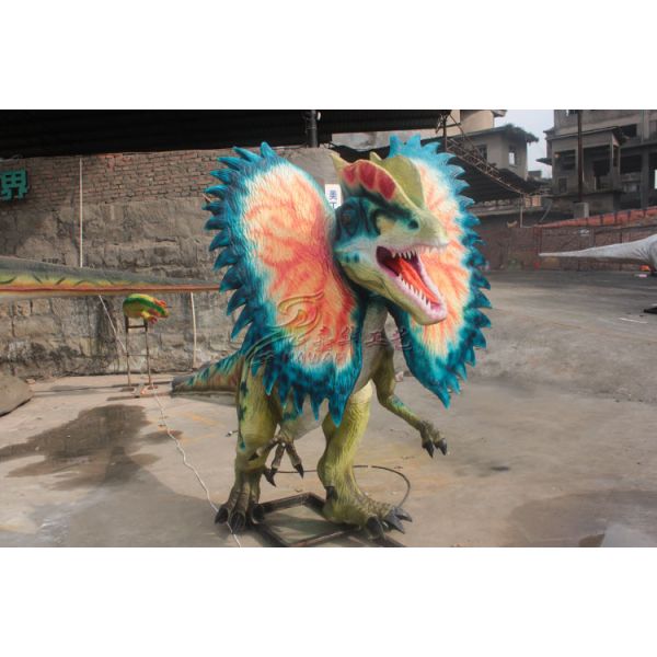 Jurassic Park Dilophosaurus Realistic Animatronic Dinosaur For Exhibition
