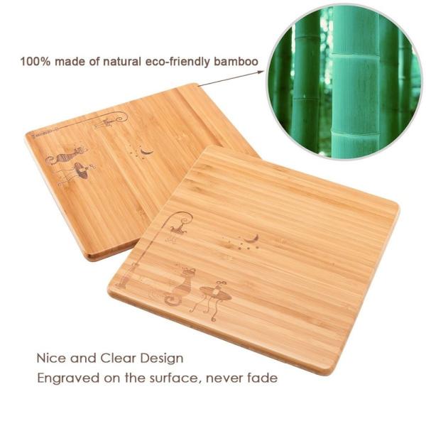 square shape bamboo wooden coaster set cup coaster with special design and high quality