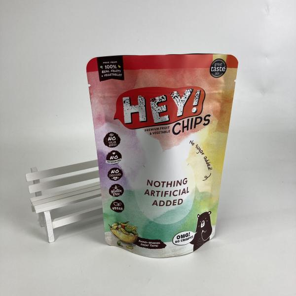 Wholesale Plastic Bags Custom Printed Stand Up Zipper Pouches Food Grade Snack Packaging Bags with Aluminum