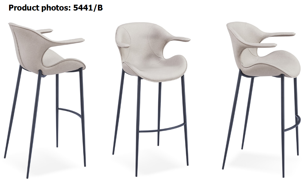 Metal Frame PU Leather 8.25KG 104cm High Bar Chair