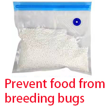 Vacuum Food Saver Bag, Reusable Freezer Bags, Vac Seal Bag Double Lock Zipper Keep fresh