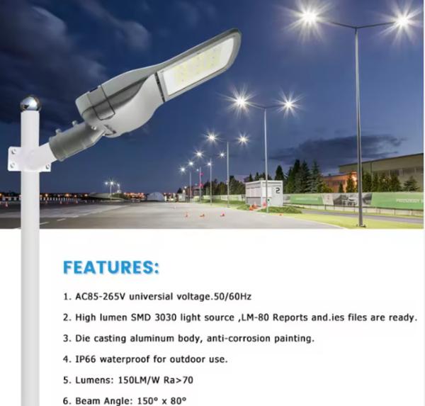Hot Selling Parking Lot LED Street Light Manufacturers 50W 100W 150W 200W Outdoor Roadway Led Streetlight