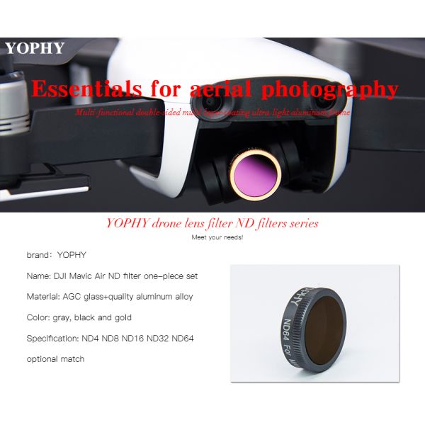 Photography Drone Camera Filters , DJI Mavic Air Filter Black Optical Glass