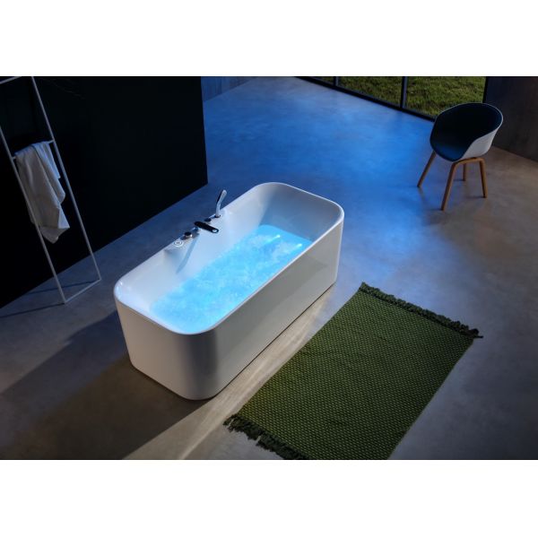 Hot Tub Massage Bathtub With One Piece Led Bottom Light