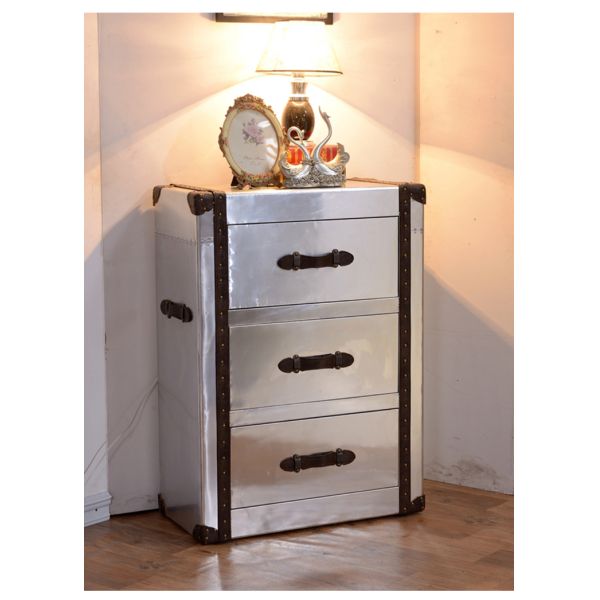 Nidea #8615 Aluminum for Industrial Loft Style Handmade Durable Multifunction Living Room Cabinet Side Table