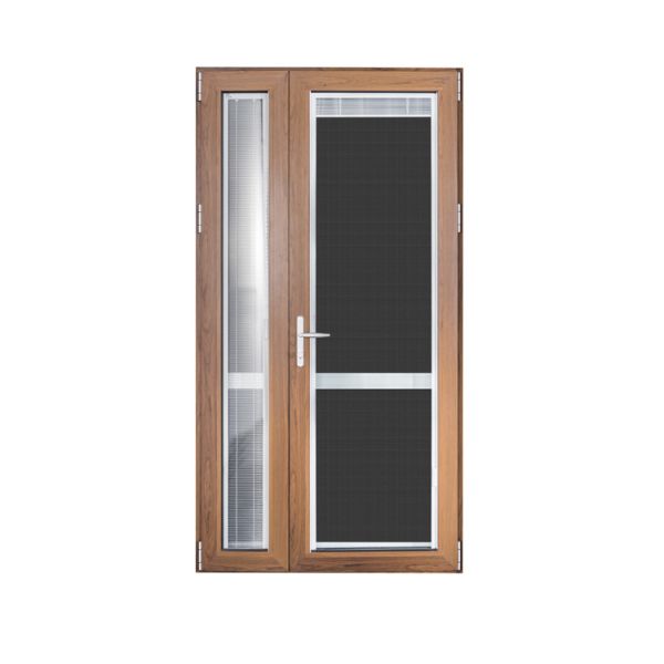 Apartment Aluminium Casement Doors Double Sided With Fiberglass Flyscreen