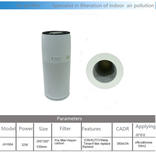 ABS DC 32w 12H 320m3/H Home Ionizer Air Purifier