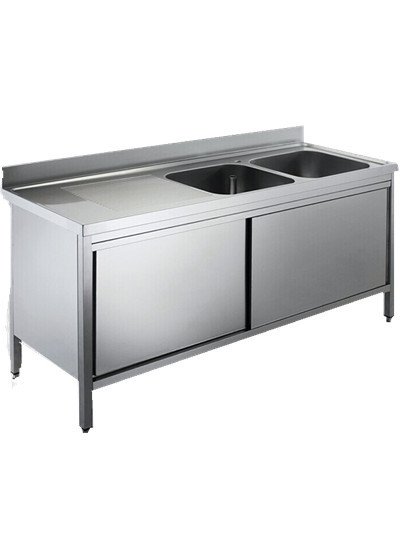 Раковины нержавеющей стали Freestanding гостиницы коммерчески с двойным Drainboard