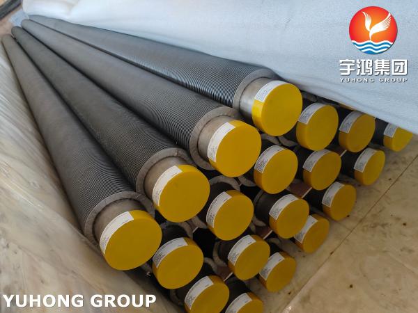 ASTM A376 TP347H Stainless Steel Seamless Pipe Solid Fin Tube With Carbon Steel Fin Strip