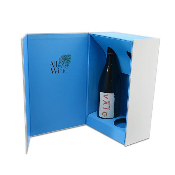 Magnetic Wine Cardboard Gift Box Packaging Recycled Ultralight