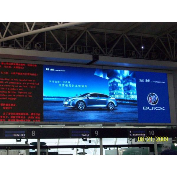 Aluminum Alloy / Steel Giant Advertising LED Screen Media Outdoor DIP P10