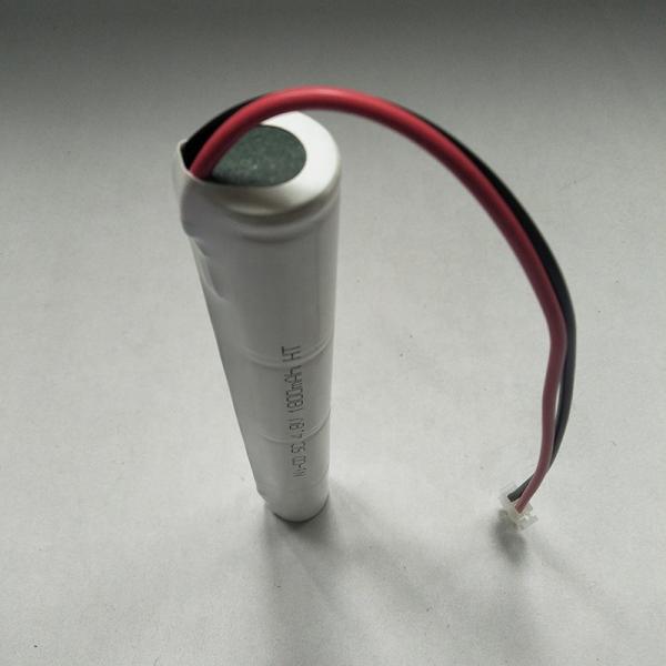 4.8V NiCd Emergency Lighting Battery Pack Rechargeable With Plugs