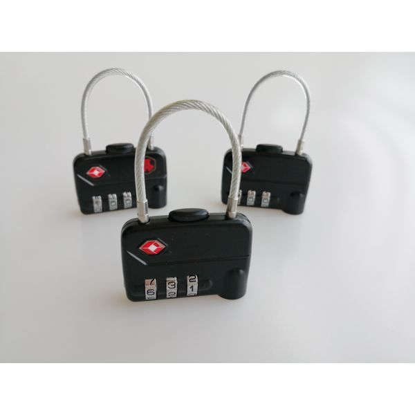 Customized TSA Cable Lock / TSA 320 Suitcase Cable Lock For Luggage Security