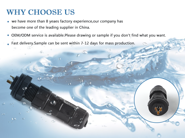 Фронт M12 - мужчина держателя панели и женский прямой сквозной соединитель привели штепсельную вилку 3pin водоустойчивого кабеля черную