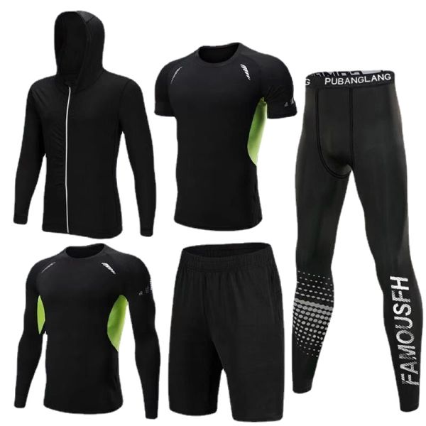 Adults Tight Workout Pants Quick Drying Sports Suit Printed Running Sportswear Tights