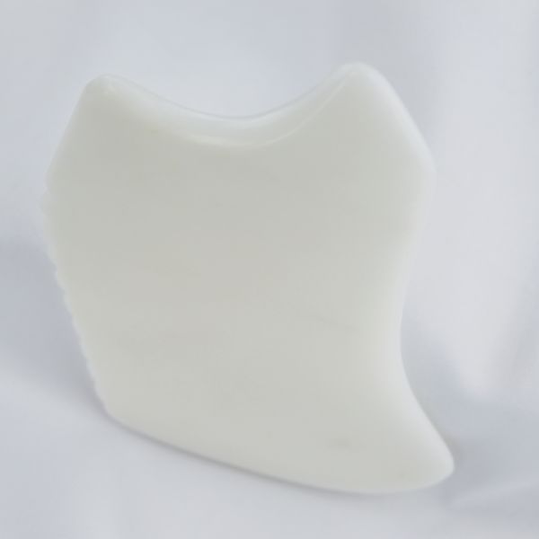 Body Massager Newest Style Pure Natural White Jade Facial Anti-aging Gua Sha Board Gemstone Skincare Massage Jade Stone Guasha Tool