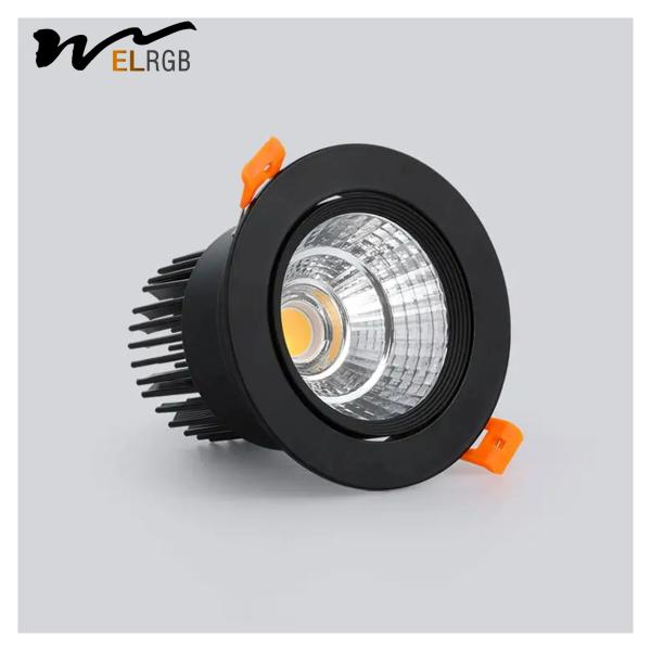 5w 7w 9w 12w Recessed Cob Spotlight Luz de trabalho interior Brilho ajustável