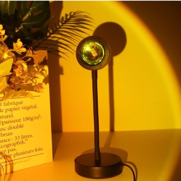 Ring Light Sunset Light Modern Rainbow Sunset Projection Lamp Bedroom Decoration