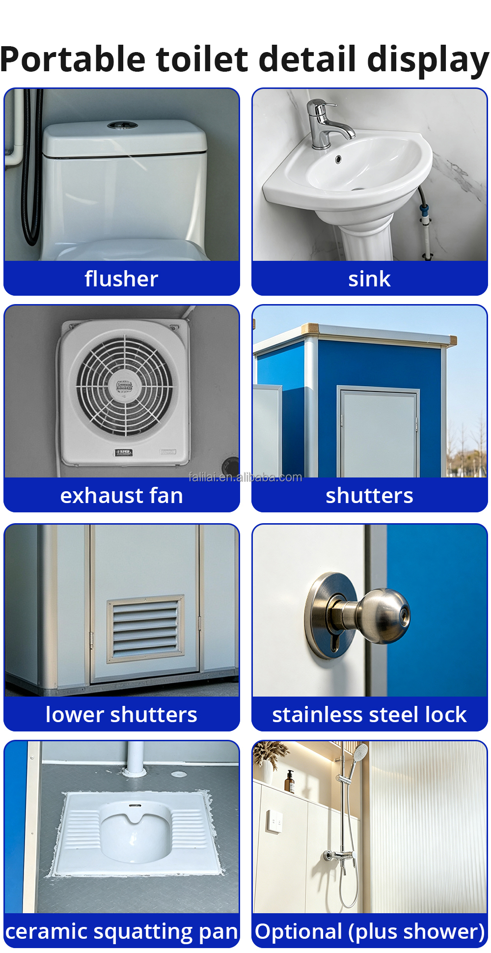 Modern Prefab Modular Portable Toilet Kit for Park School Apartment Use-Eco-Friendly Durable Public Restroom Solution