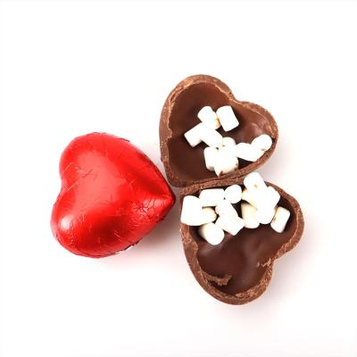 Jiutai OEM Milk Chocolate Covered Marshmallows Heart Shape Bulk