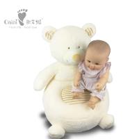 Brinquedo de animais de pelúcia, macio, bebê, sofá de elefante branco, 30cm