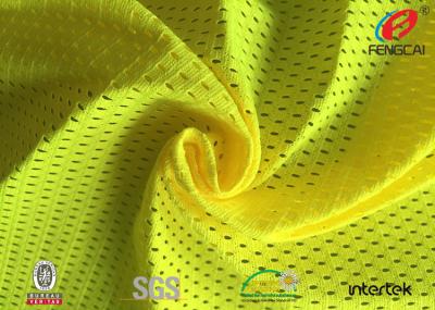 Tricô respirável amostra grátis fluorescente feita malha de pano da tela do amarelo da segurança