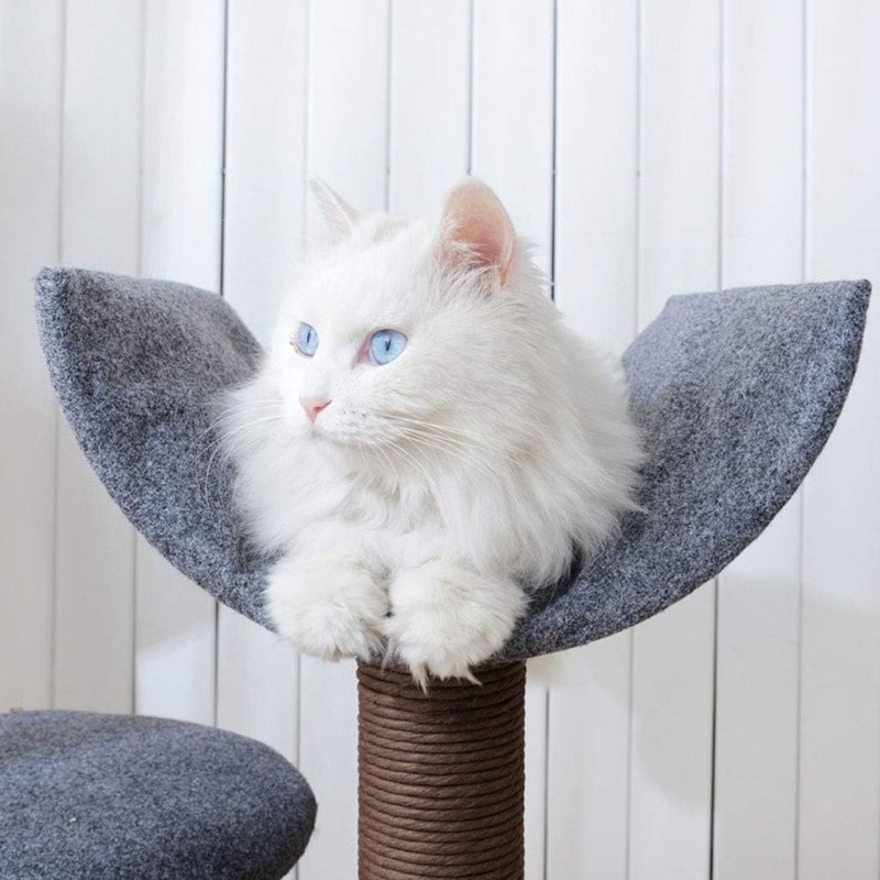 Natural Sisal & Wool Eco-Friendly Cat Scratching Post & Climbing Frame with Christmas Design-Cat Toy for Grinding Claws
