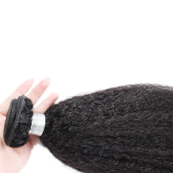 Kinky Straight 8A Grade Virgin Human Hair Bundles No Smell Hair Extension Natural Black