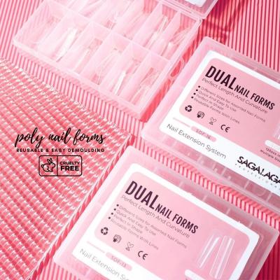 Full Cover Dual Form Mold Tips Nail Extension with Private Label Poly Acrylic Nail Polish Gel and MSDS Certification