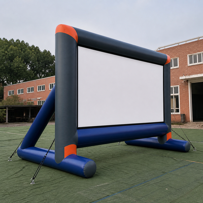 Commercial Inflatable Outdoor Cinema Screen with Reinforced Frame Wide Projection Surface and Stable Supports