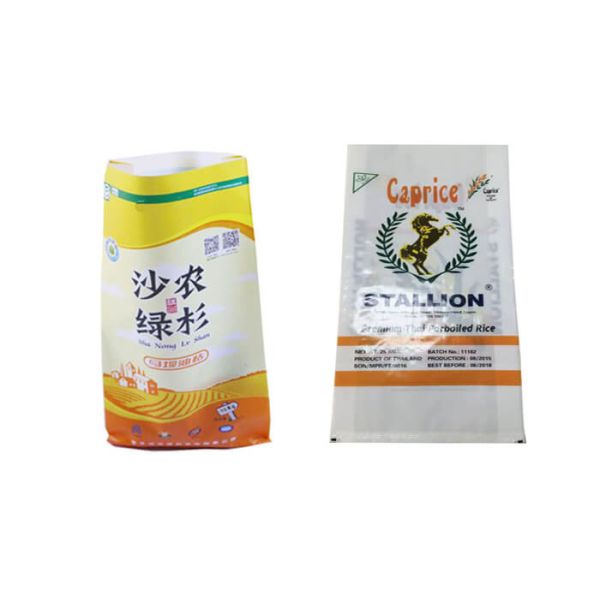 Foldable Rice Food Grade Packaging Bags Polypropylene Offset Printing