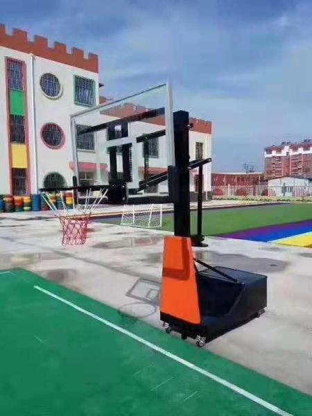 Waterproof Movable Basketball Stand , Anti Crack Portable Adjustable Basketball Hoop
