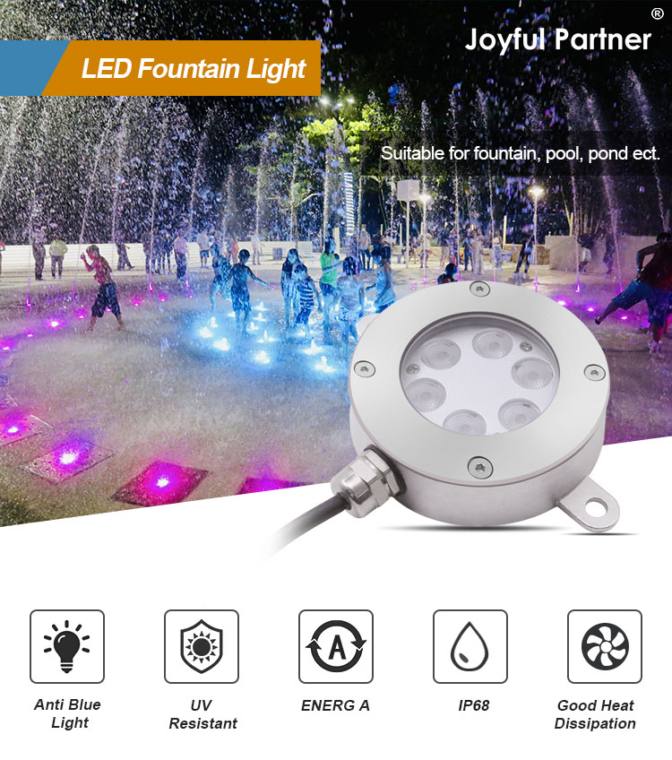 OEM ODM DMX Управление RGB светодиодный фонтанный свет IP68 водонепроницаемый 6 * 2W 6 * 3W RGB светодиодный цвет с U-типом скобкой