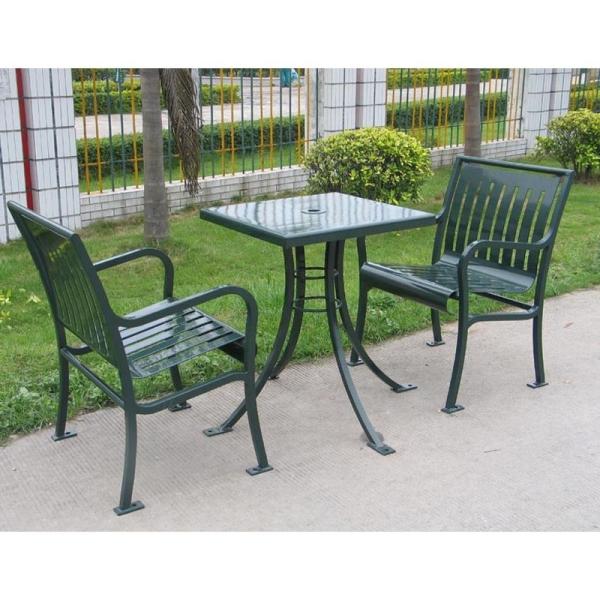 Modernos bancos de mesa de aço suave para o exterior Impermeável Anti-ferrugem Durável