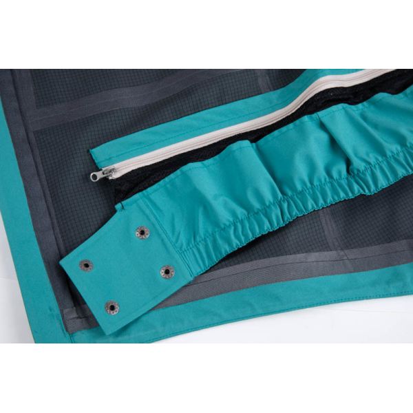 Men's Teal Waterproof Shell Jacket with Breathable Grid Lining for All-Weather Outdoor Adventures