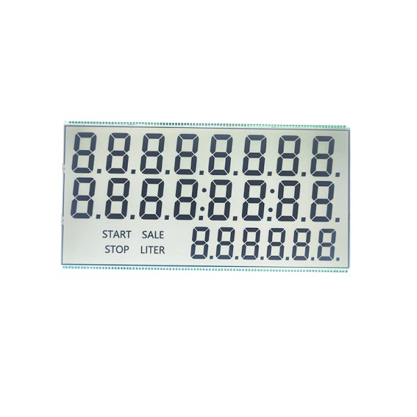 ET-S5131 Fuel Dispenser LCD Display 886 Type TN Segment 22 Digits LCD Module With White LED Backlight for Fuel Dispenser