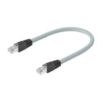 Corrente de arrasto Cabo Ethernet Rj45 macho com extremidade dupla moldada 1m 4x2x26awg Cat 6a 10gbps/500mhz
