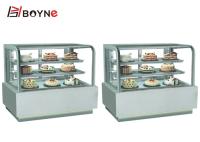 Congelador do bolo de camada do estilo japonês três com base de mármore para a loja da padaria