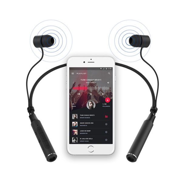 Sport Fitness 15M Neckband Bluetooth Earphones With Noise Cancellation