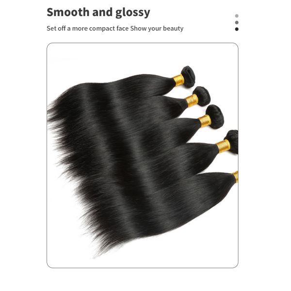 St 8A Straight Tangle Free 12inch Real Human Hair Bundles No Shedding No Smelling