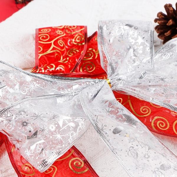 Decoração de Natal personalizada de 2024 Arcos de fita grande com arco impresso