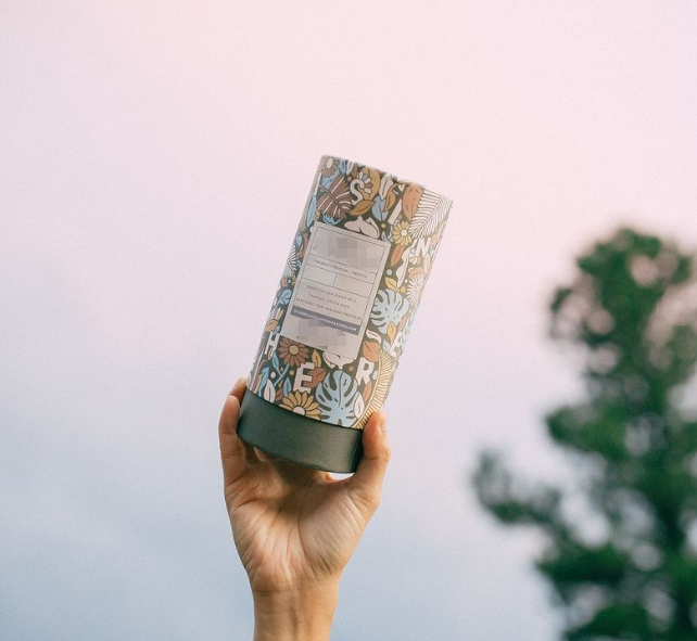 Récipient en tube de papier pour boisson en poudre de grains de café naturels Boîte à thé en papier rond Tube pour emballage de thé